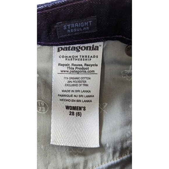 Patagonia Women's Jeans Regular Straight 28 Dark Wash Stretch - Picture 9 of 9
